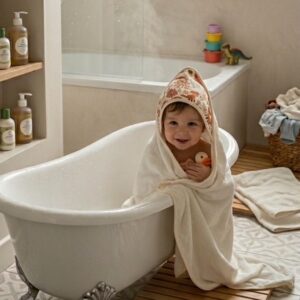 Cape de bain et gant